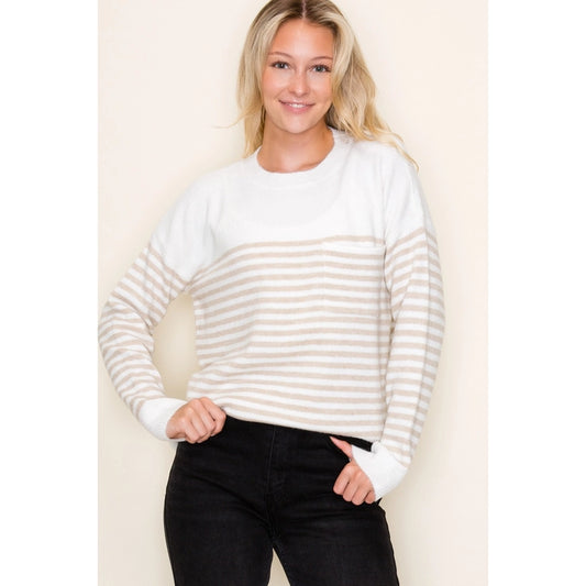 Color Block Striped Sweater