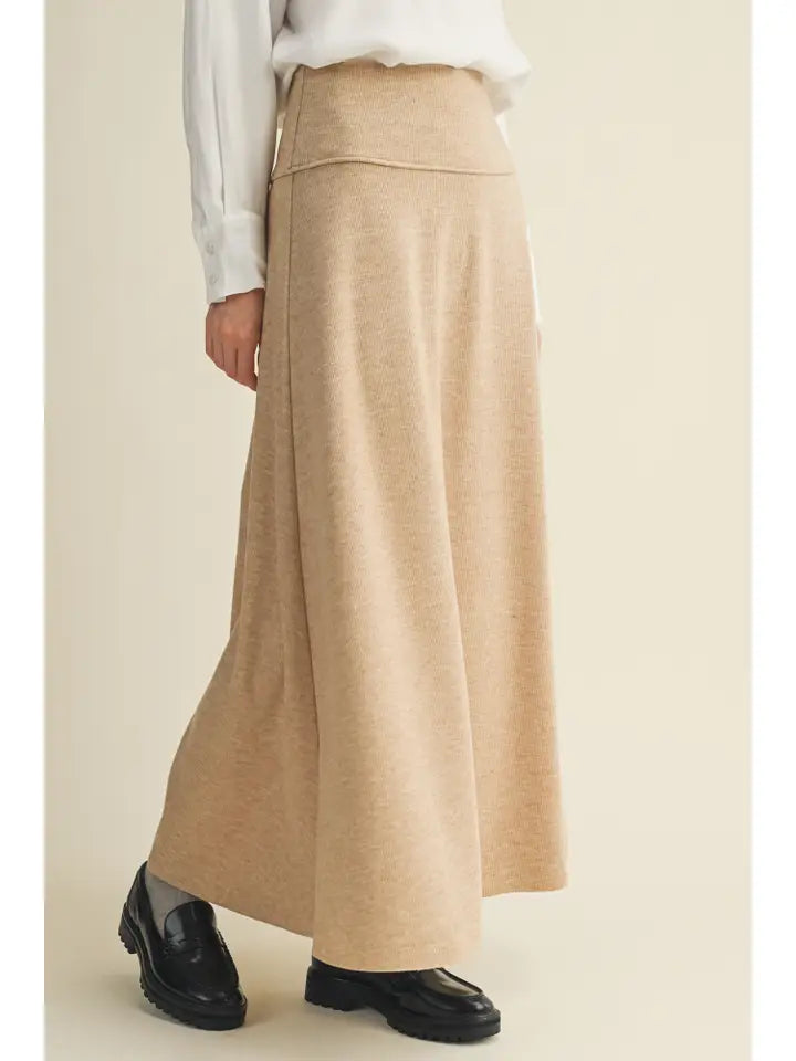 Brushed Rib Maxi Skirt