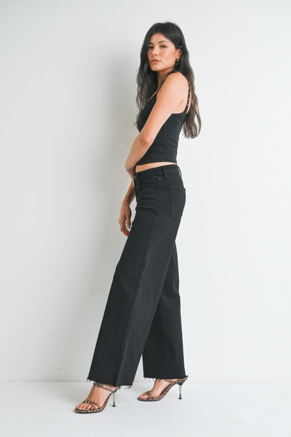 Just USA Not So Far Away Relaxed Wide Leg Jeans