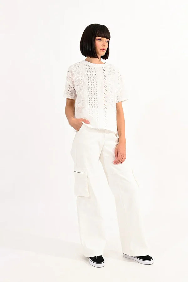 Molly Bracken Cotton Lace Top