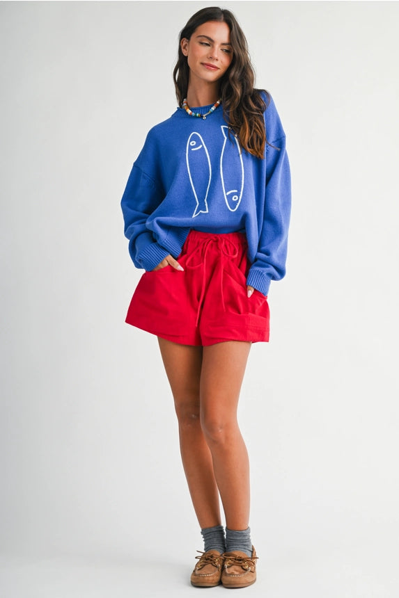 Fish Graphic Sweater