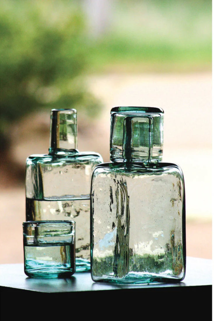 Bedside Water Carafe and Drinking Glass