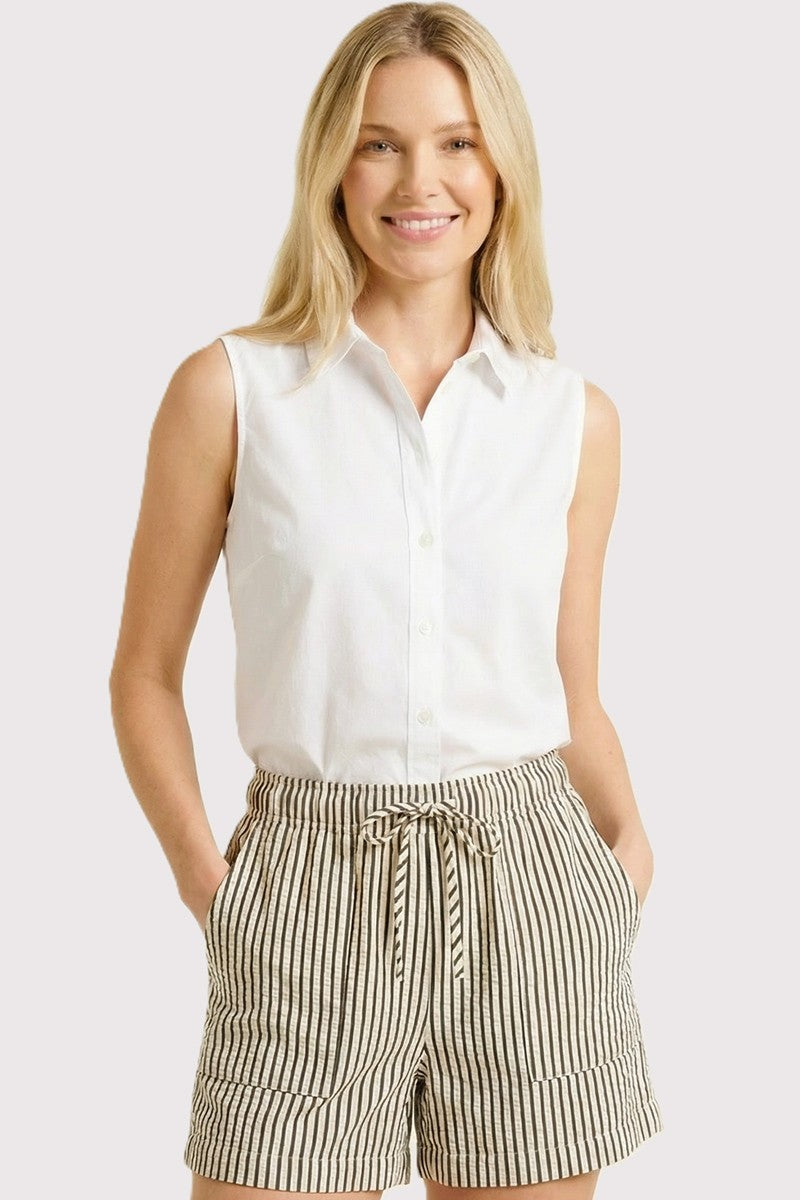 Striped Paper Bag Shorts