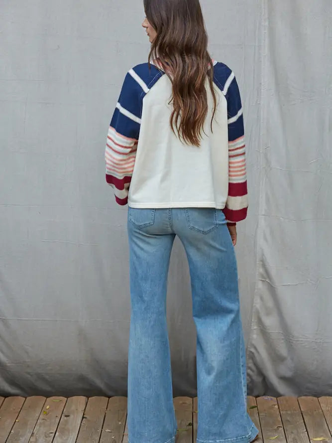 Cozy Multi-Stripe Knit Pullover