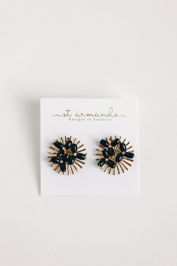 Burst Of Glam Sunburst Stud Earrings