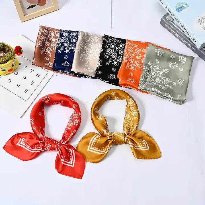 Western Bandana Scarf Silk