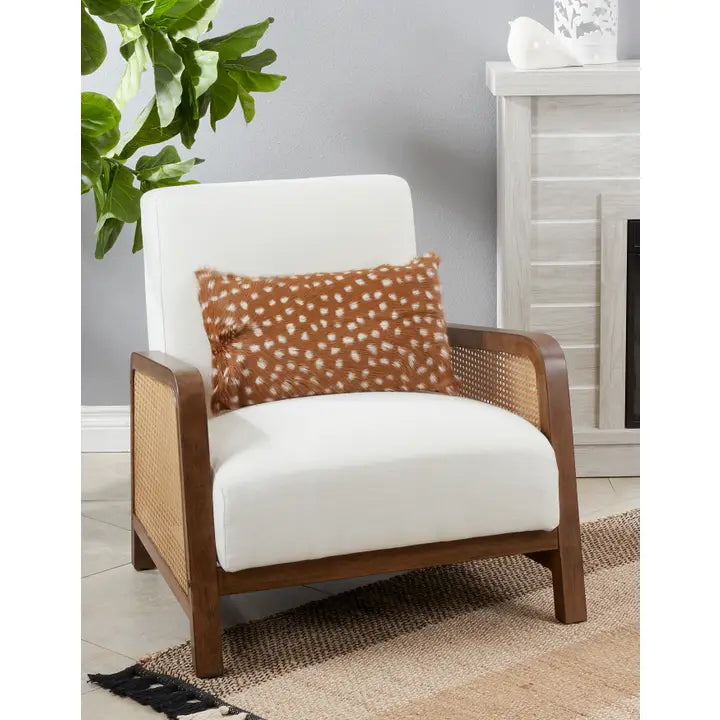 Deer Spot Genuine Goat Fur Pillow