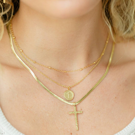 Triple Cross Necklace