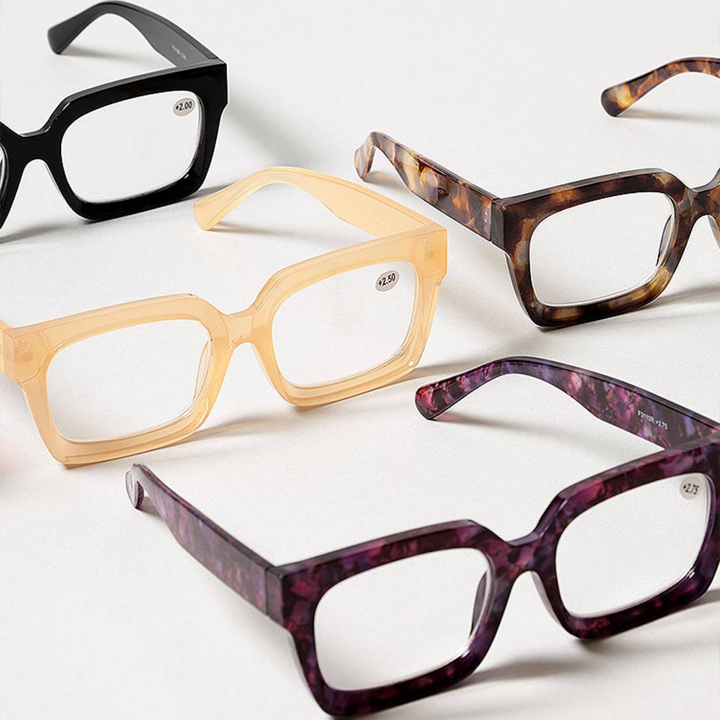 Women's Bold Square  Reading Glasses