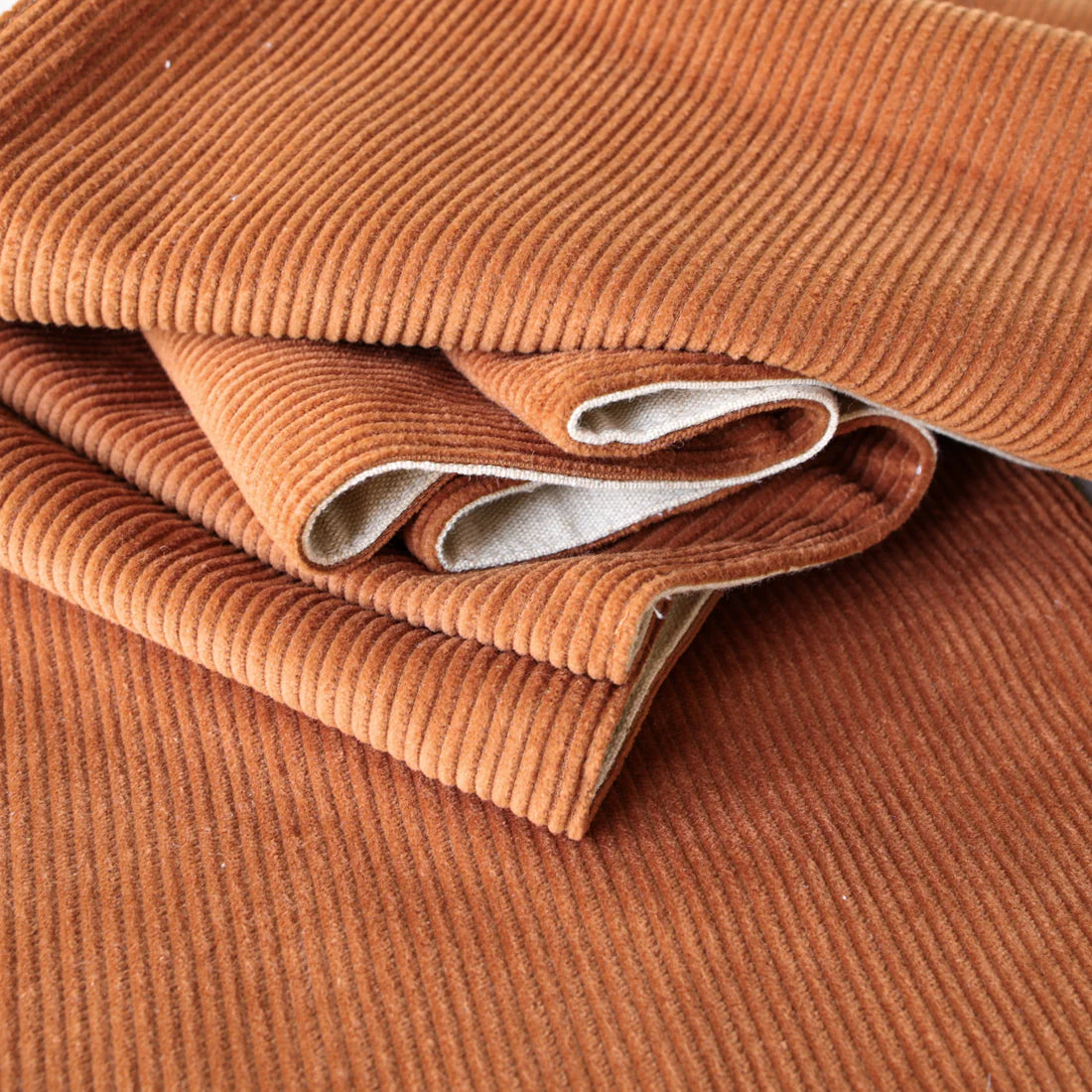 Corduroy & Linen Two-Sided Table Runner with Tassels