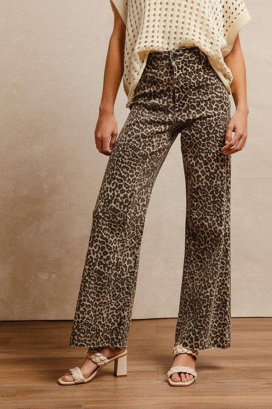 Leopard Luxe Wide-Leg Pants