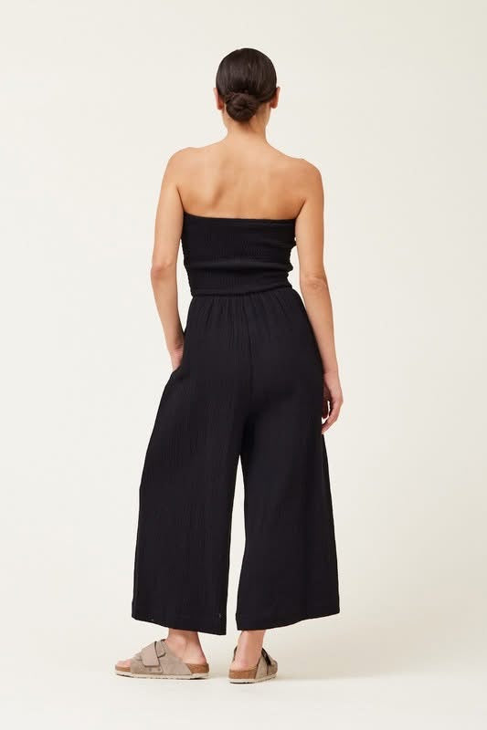 Tie Front Gauze Jumpsuit