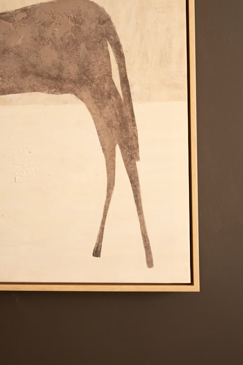 Framed Two Horses with Sun Paintings