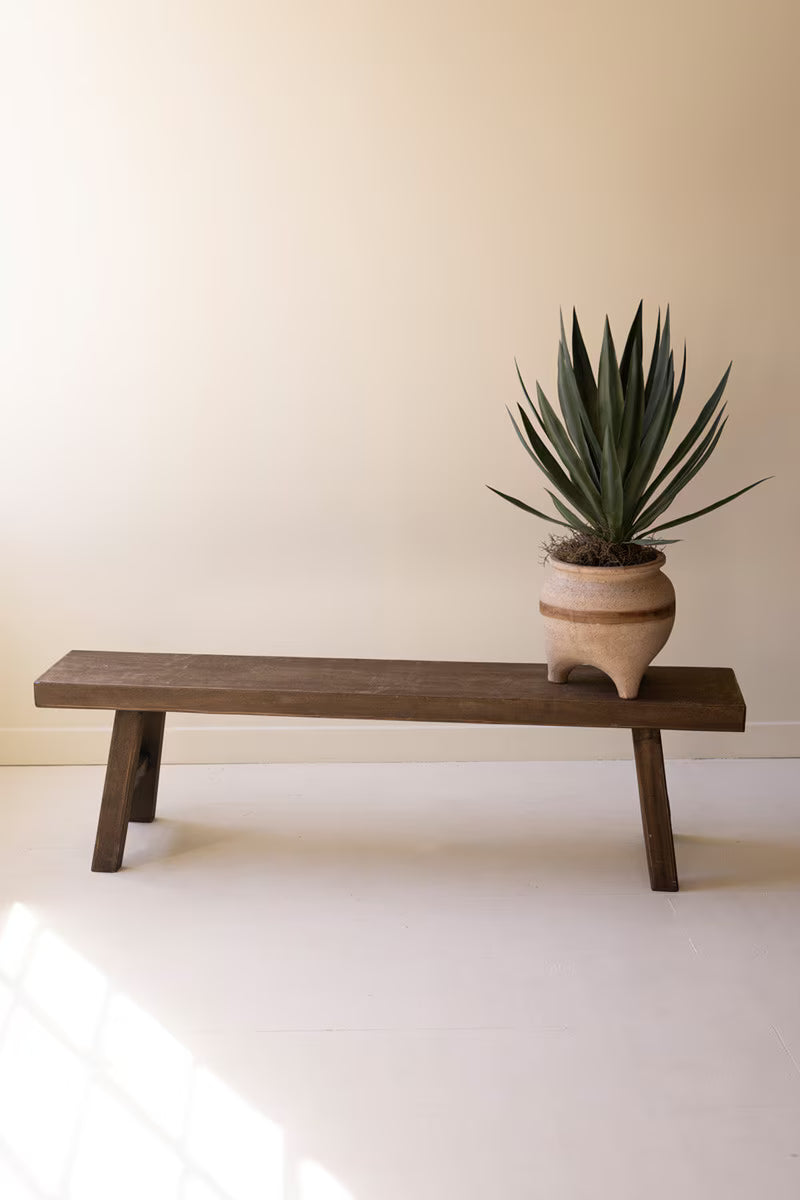 Dark Wood Bench