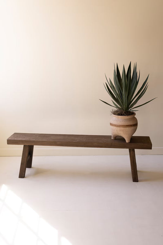 Dark Wood Bench