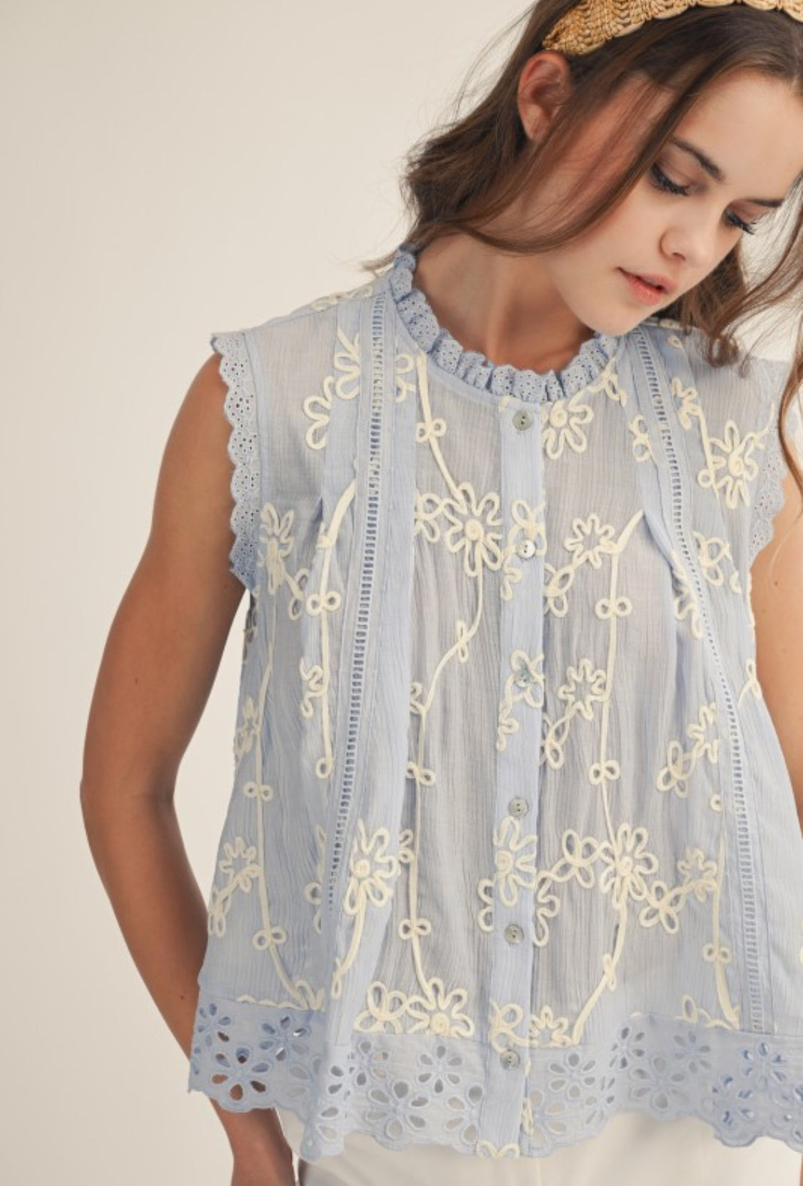 Blossom Lace Edge Blouse