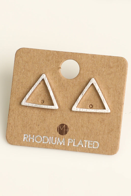 Triangle Cut Out Stud Earrings