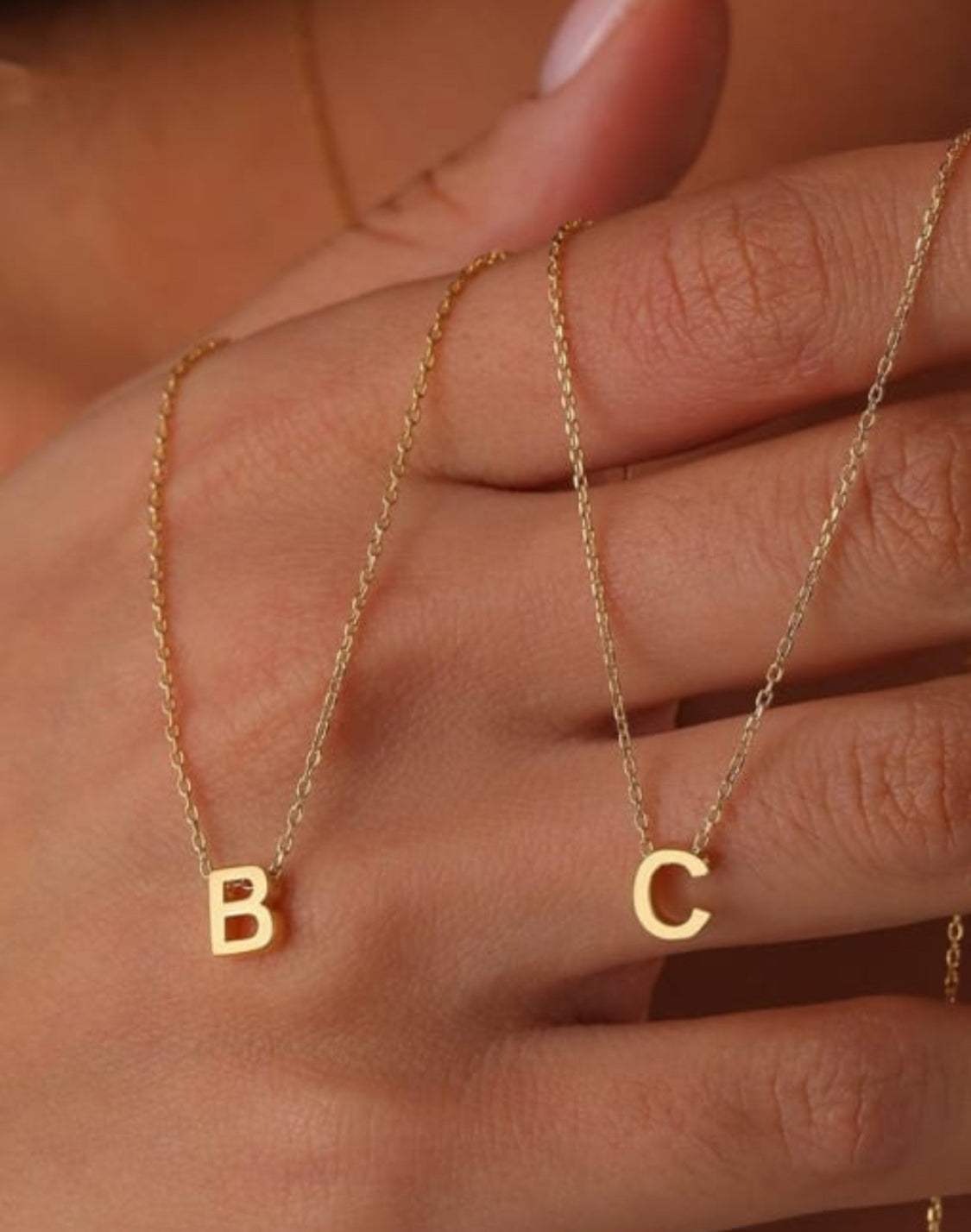 Mini Block Letter Necklace