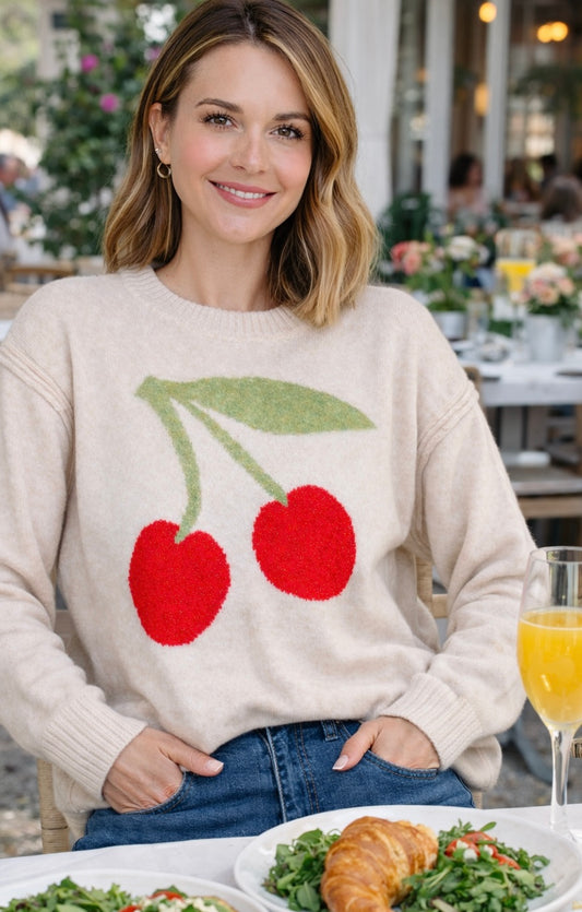Cherry Printed Sweater