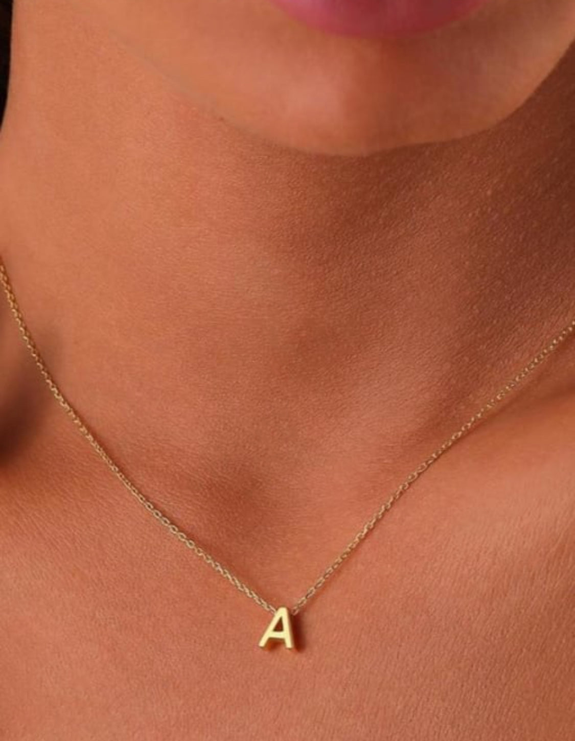 Mini Block Letter Necklace