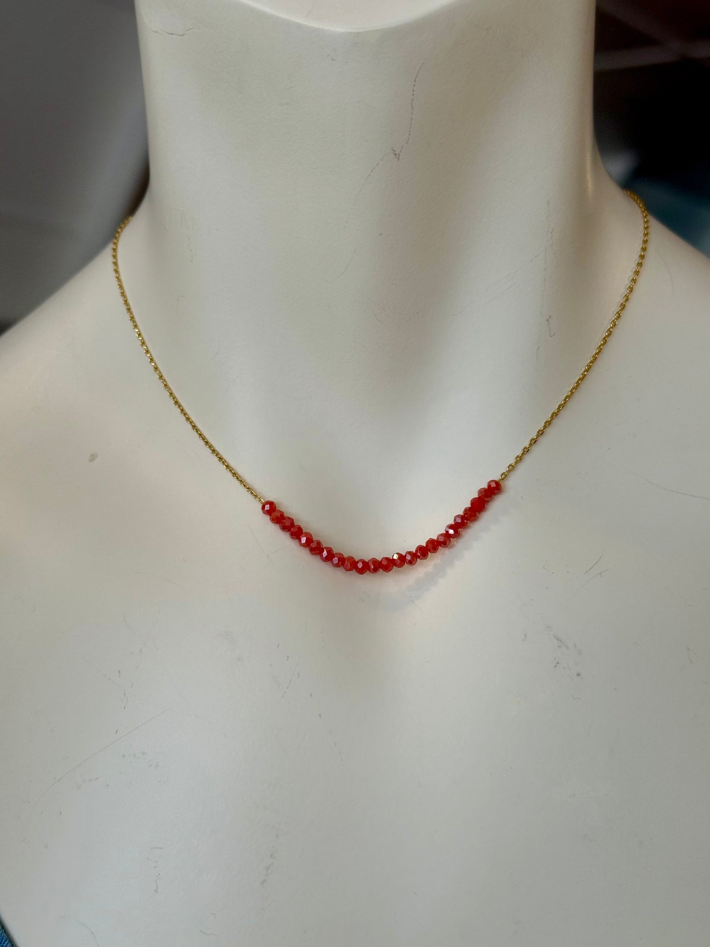 Delicate Crystal Accented Necklace