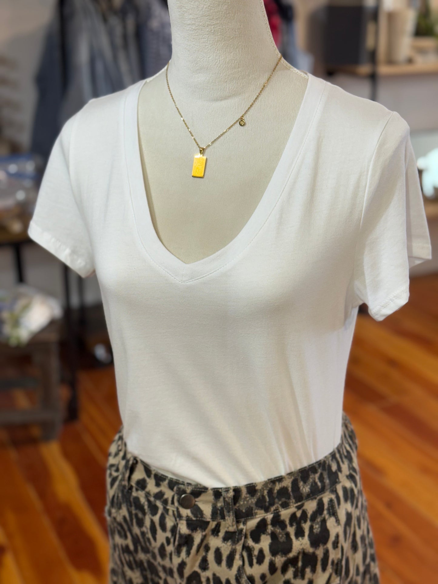 Cotton V-neck Bodysuit