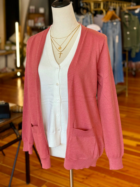 V Neck Sweater Caridgan