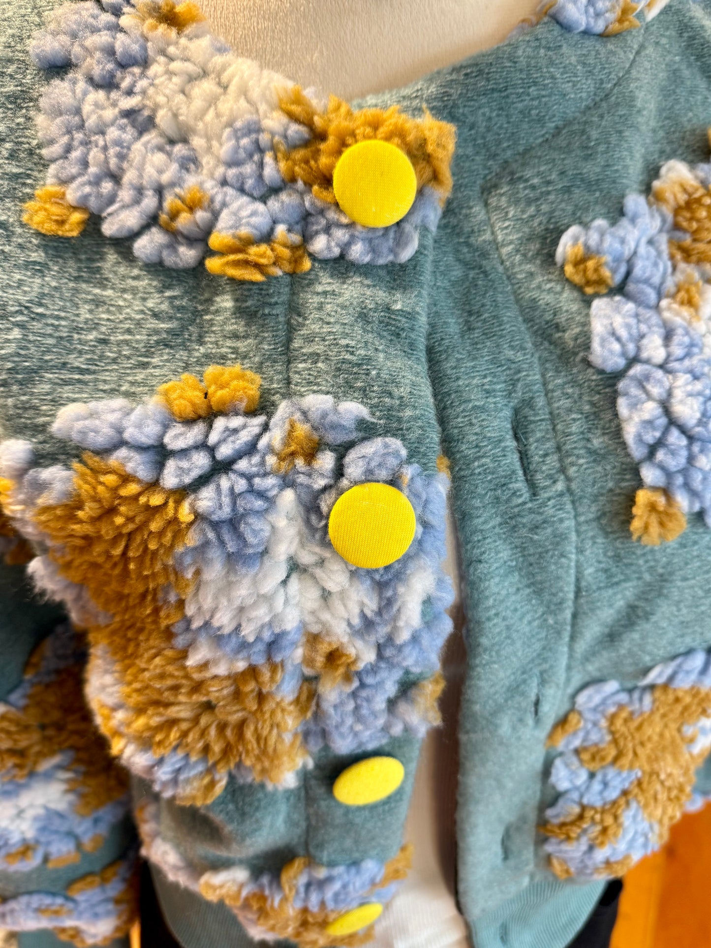 Vintage Floral Knit Cardigan Jacket