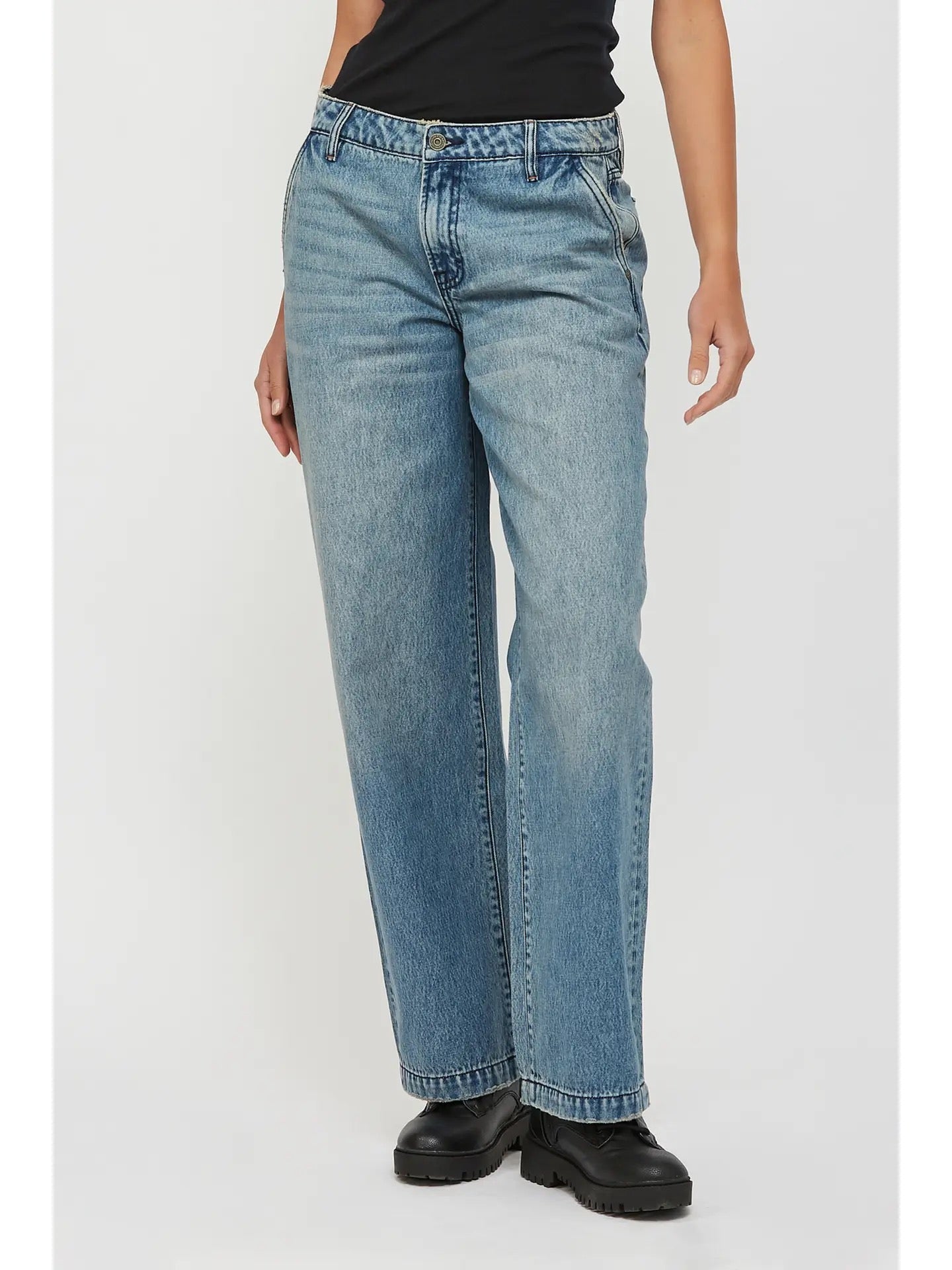 Hidden Jeans Mid Rise Baggy Wide Leg