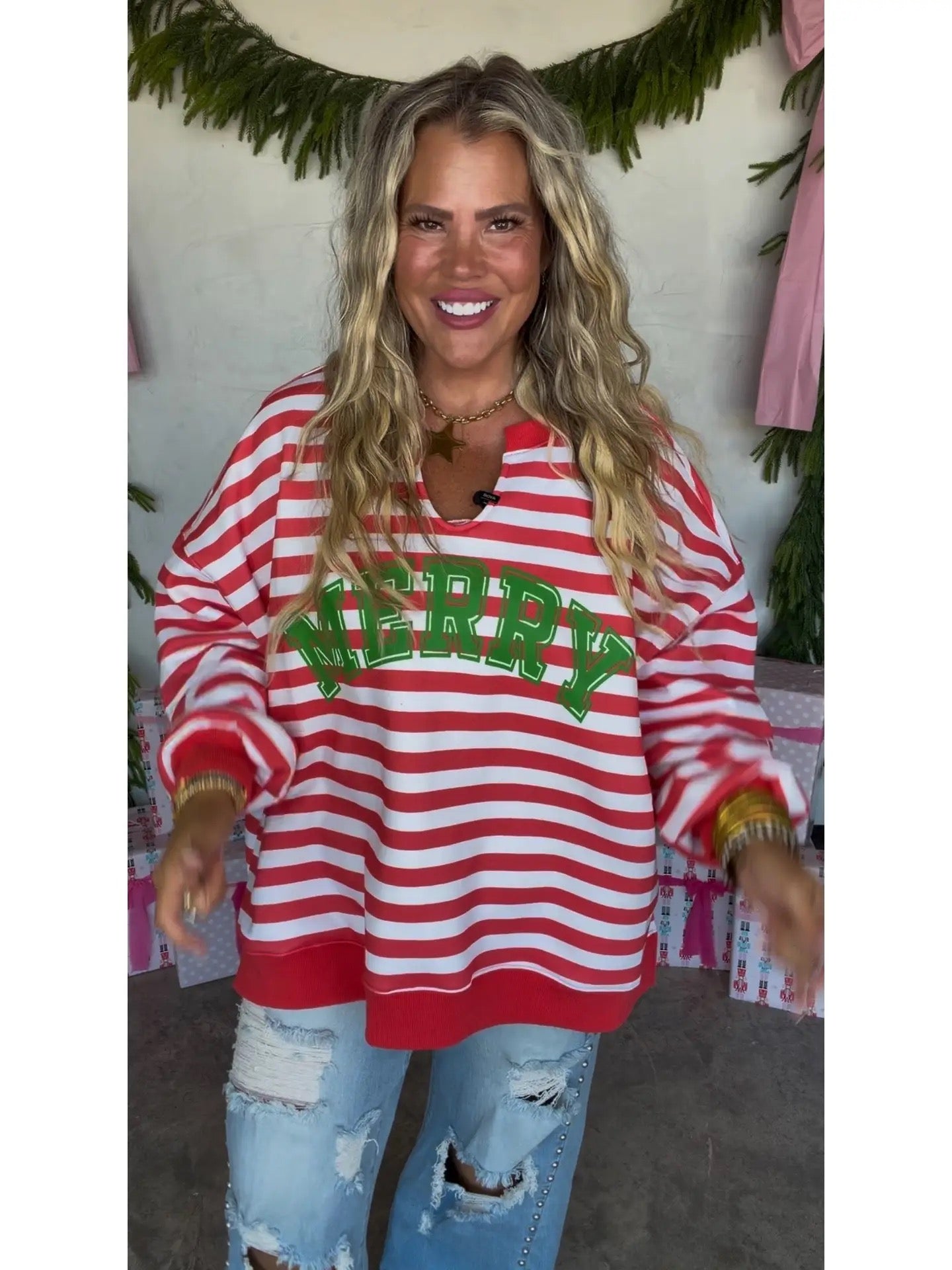 PREORDER - Jolly & Merry Oversized Pullover