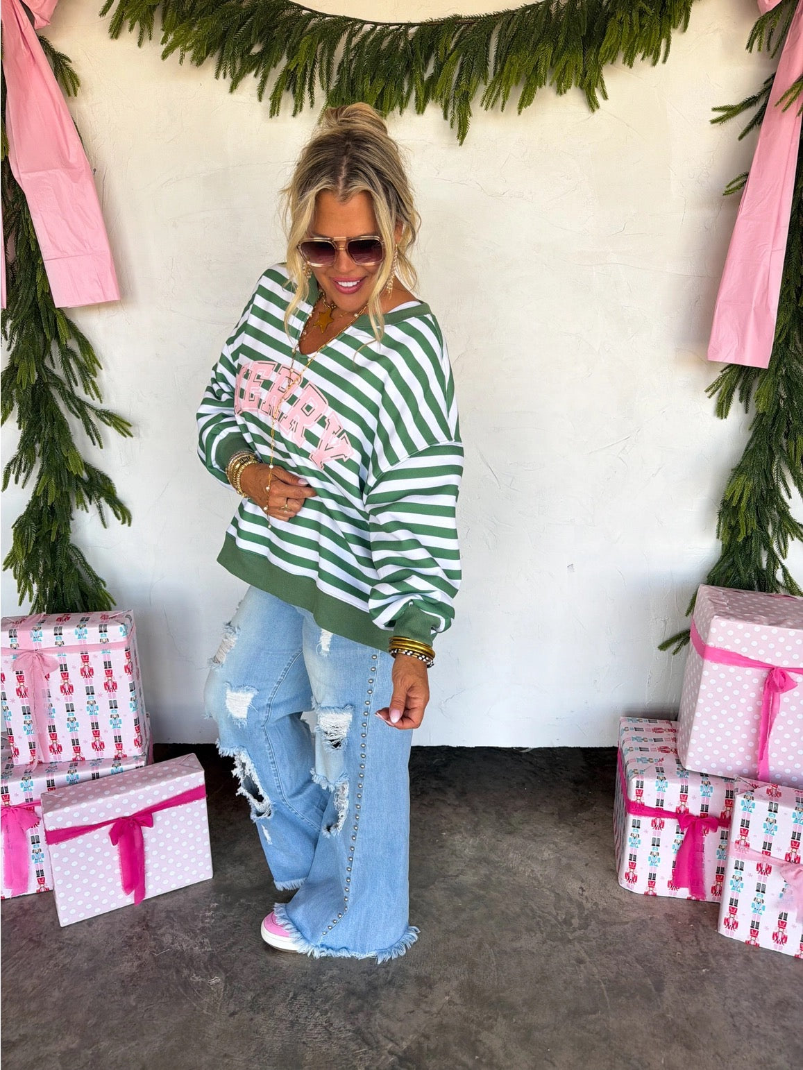 PREORDER - Jolly & Merry Oversized Pullover