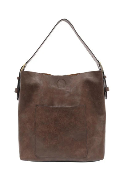 Umber Hobo Brown Handle Handbag