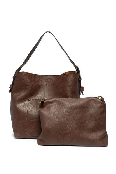 Umber Hobo Brown Handle Handbag
