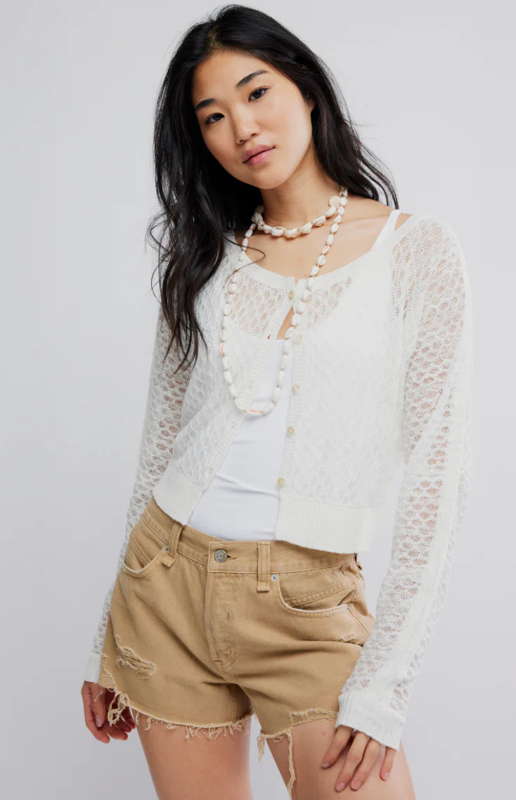 Free People Maris Fine Gauge Cardi