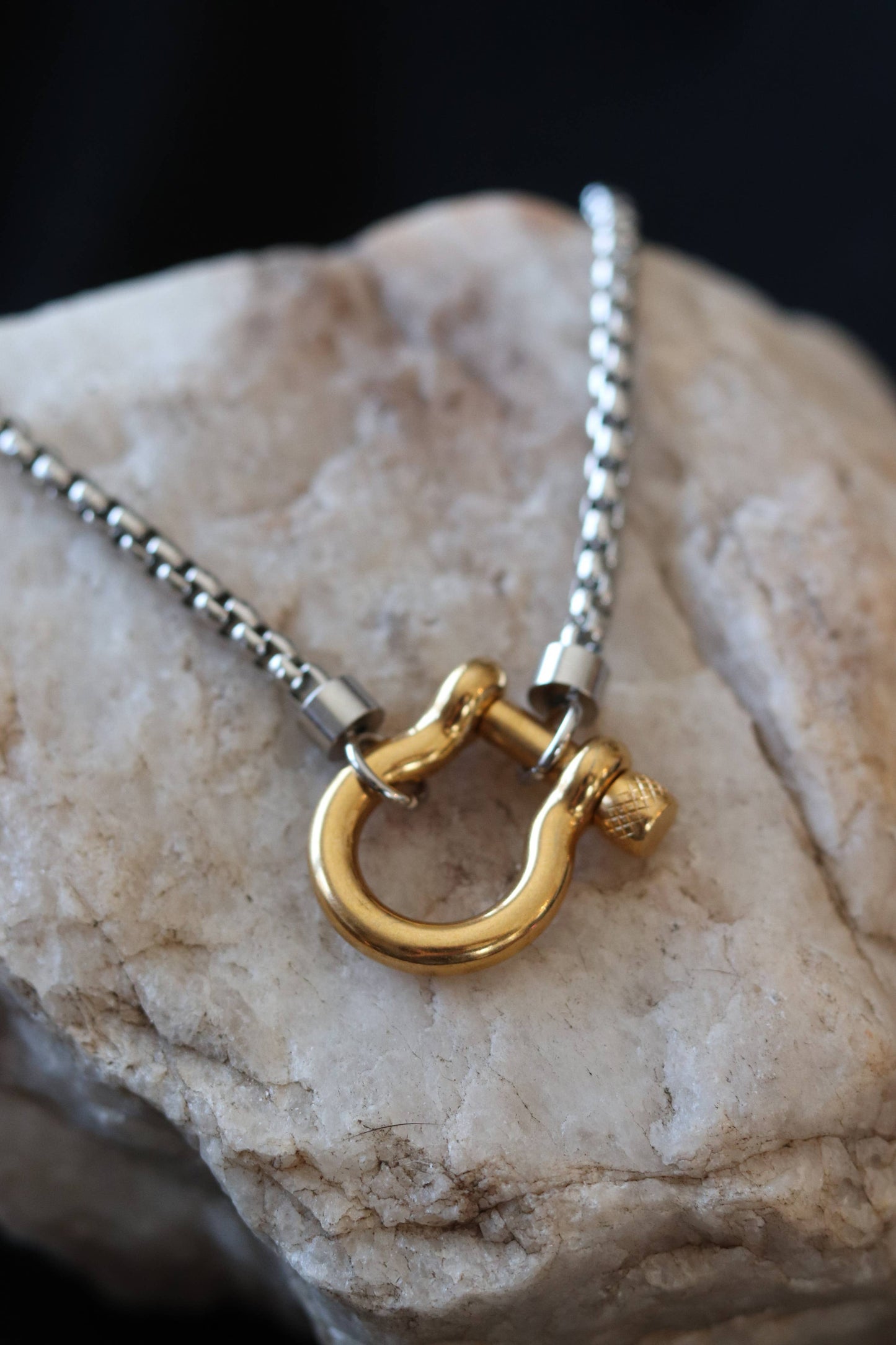Silver Piper Two Tone Necklace