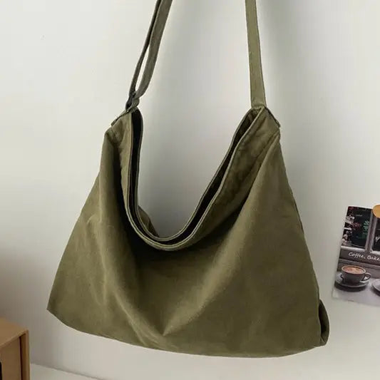 Crossbody Canvas Big Shoulder Bag