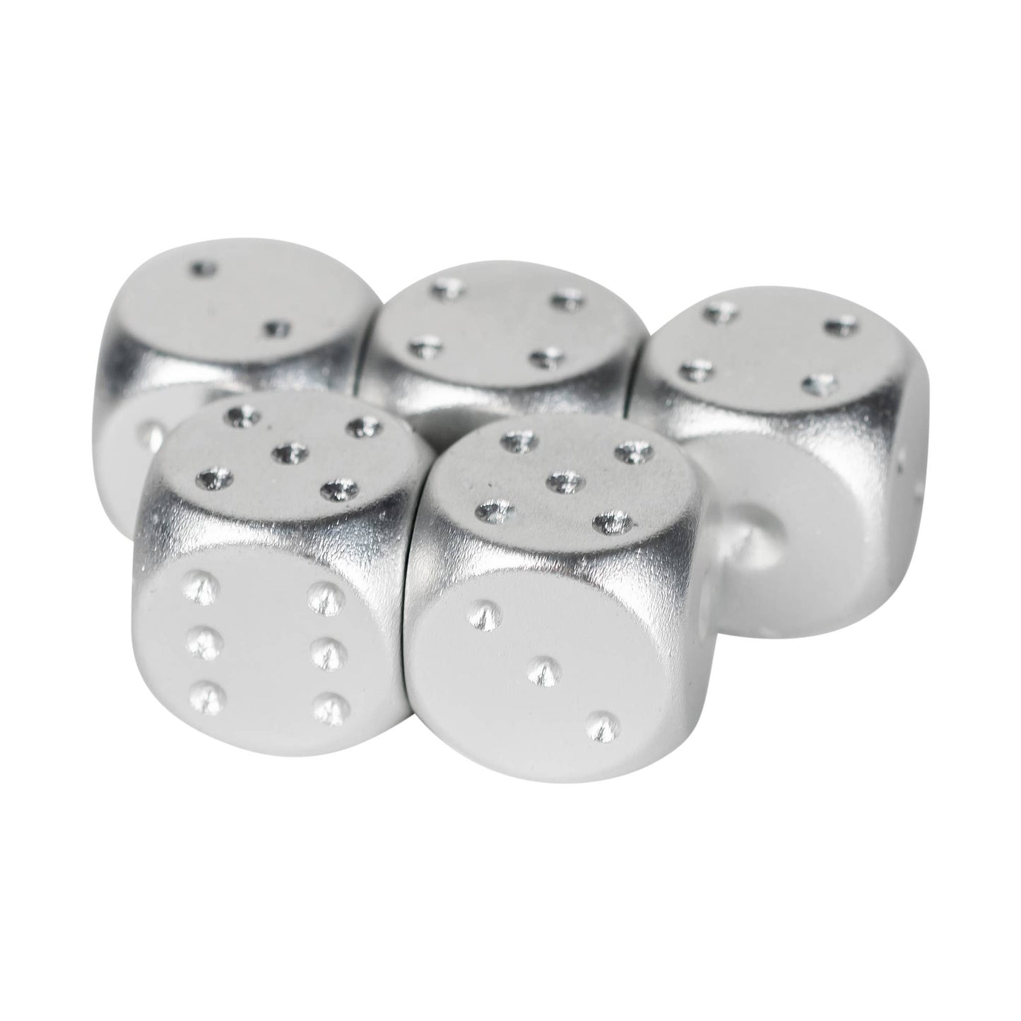 Men's Brushed Stainless Dice Set