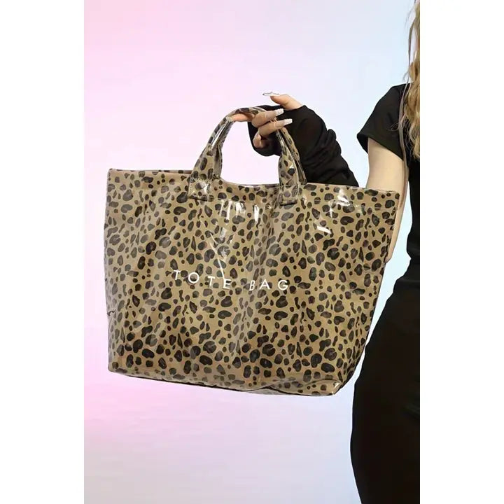 Leopard Pu Leather Tote Bag