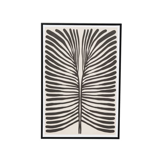 MDF Framed Textured Paper Wall Décor w/ Abstract Image