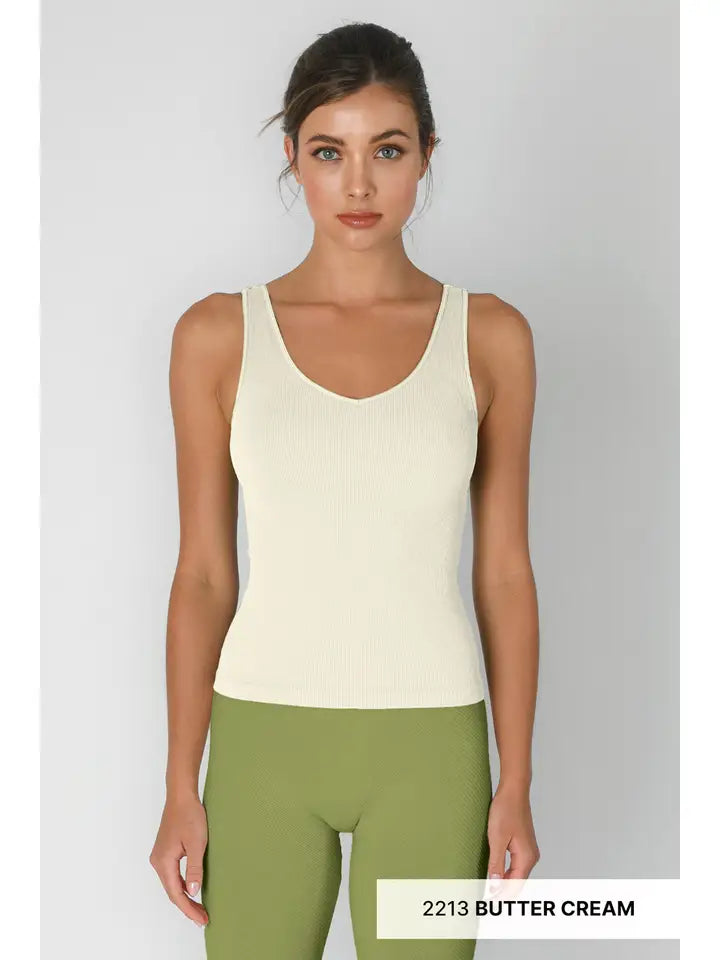Ribbed Reversible Tank Top