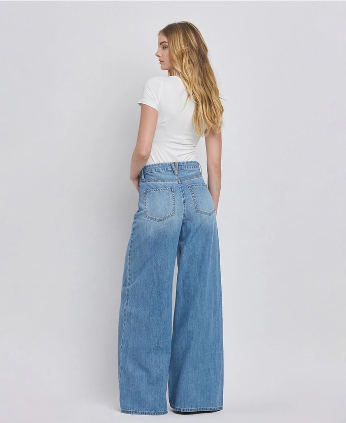 VERVET Super High Rise Wide Leg Jeans
