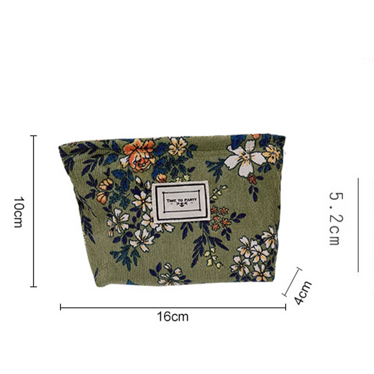 Corduroy Flower Make-Up Bag