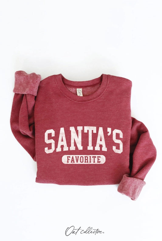 Santa's Favorite Fleece Lined Sweatshirt