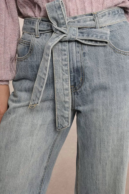Molly Bracken Belted Denim Pants