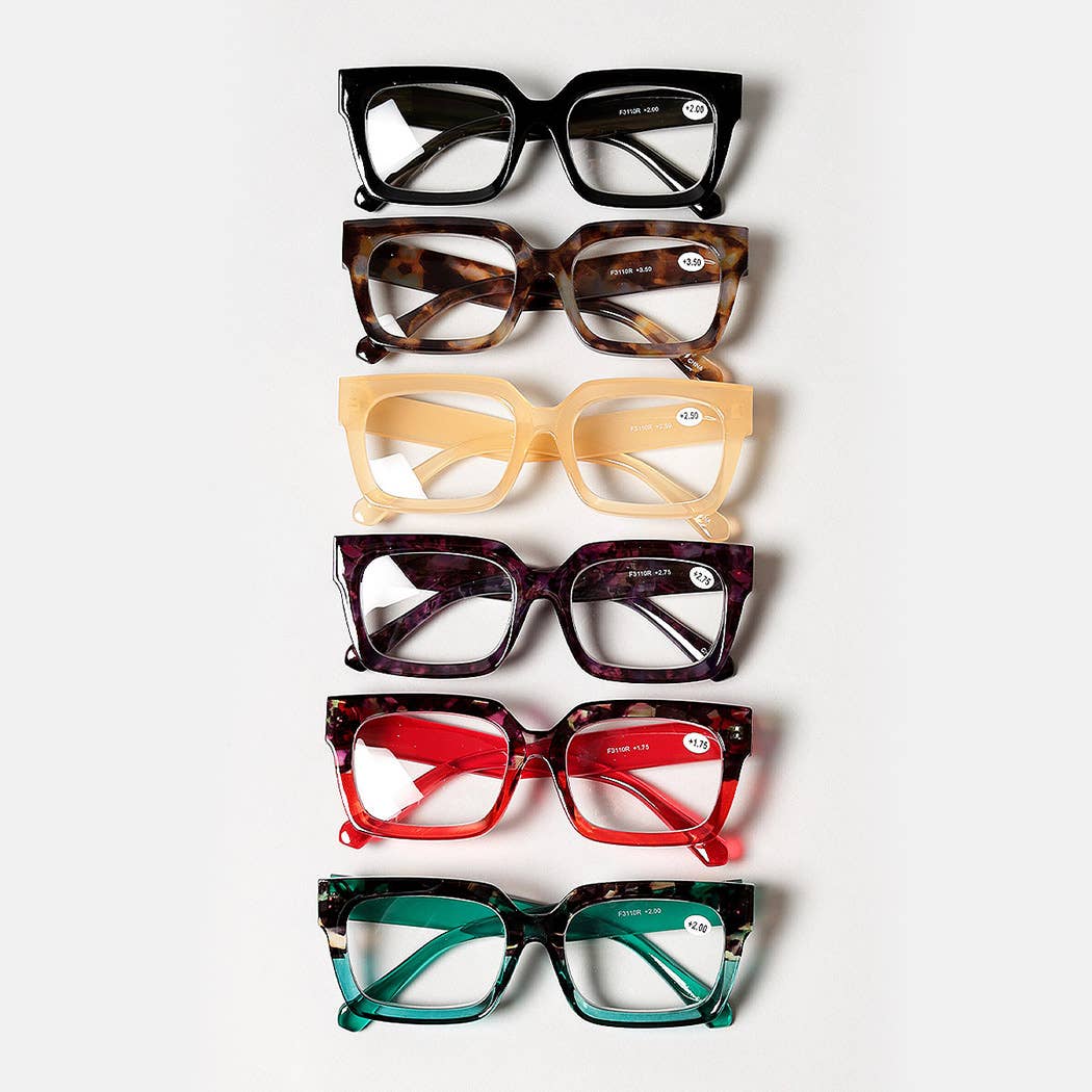 Women's Bold Square  Reading Glasses