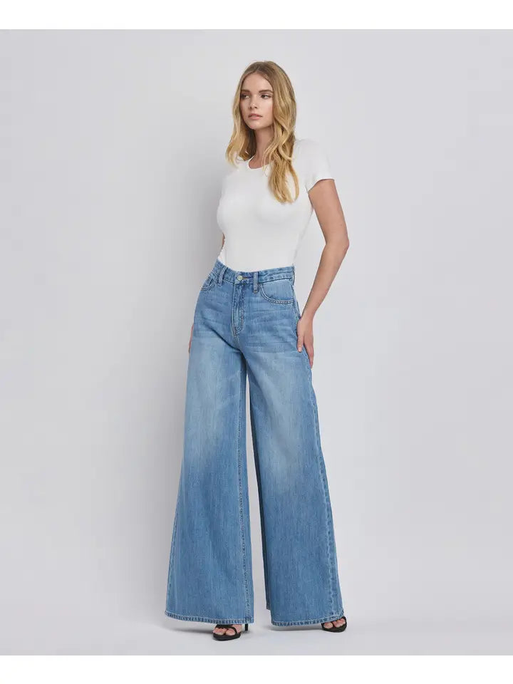 VERVET Super High Rise Wide Leg Jeans