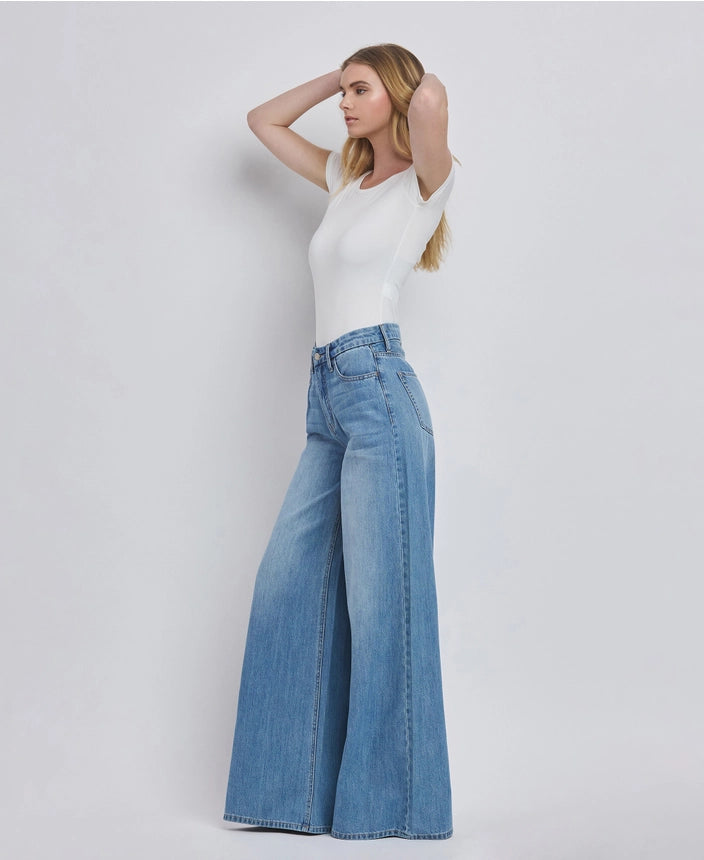VERVET Super High Rise Wide Leg Jeans