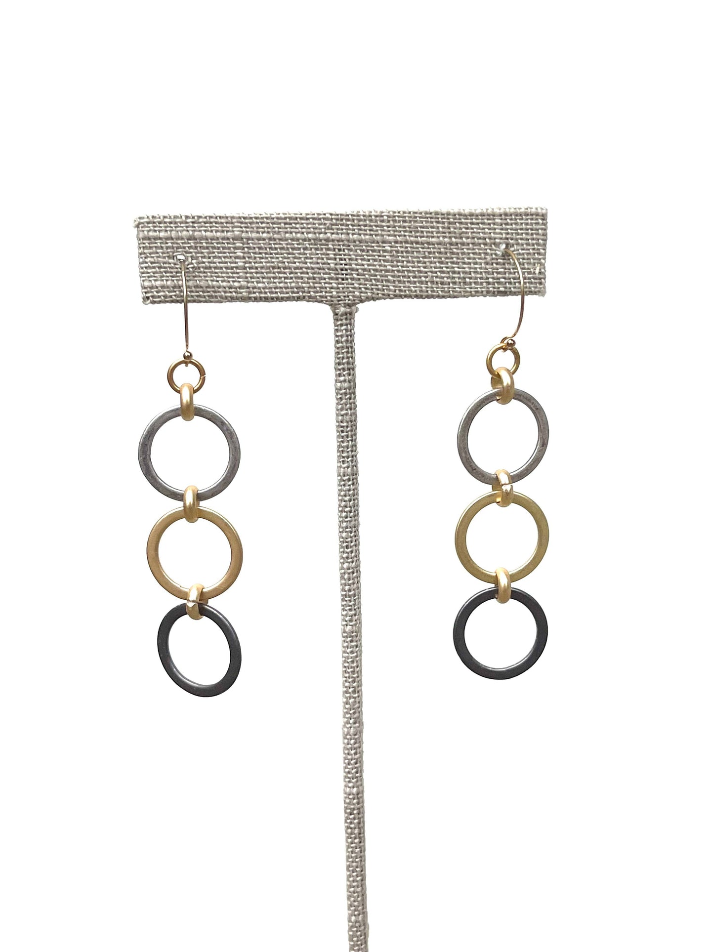 Max Earrings - with gold & silver rings