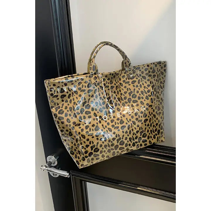 Leopard Pu Leather Tote Bag