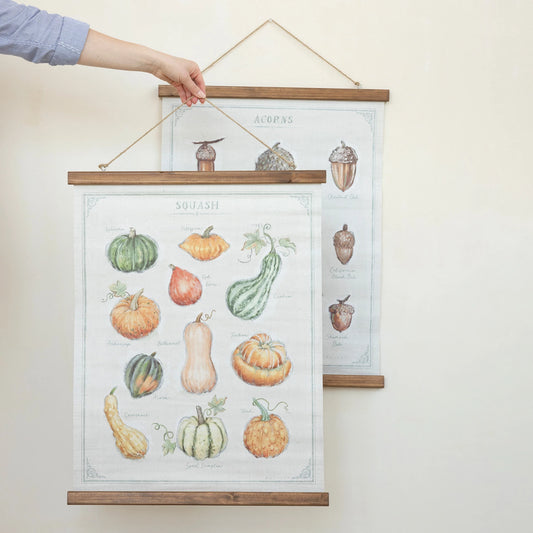 29"H Canvas & Wood Scroll Wall Décor